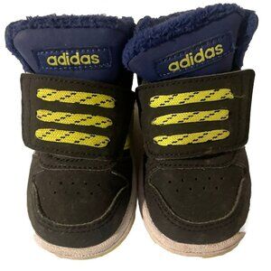 Adidas Boys Hoops 2.0 Mid GZ7799 Black Basketball Shoes Sneakers Size 4K